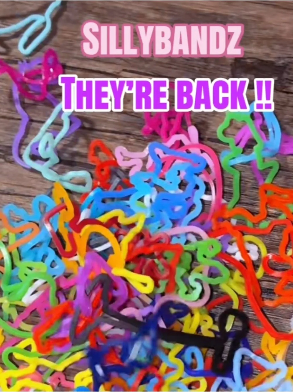 SILLY BANDZ Multicolor Party Silicone Bracelet Charms - Unbranded